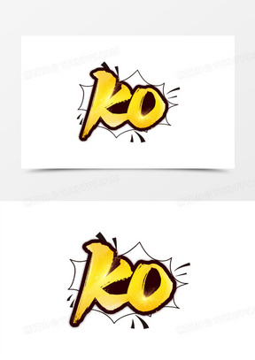 ko黄色艺术字2945扁平化卡通对立元素430击剑宣传图片素材50