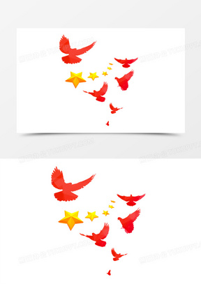 党旗和平鸽图片