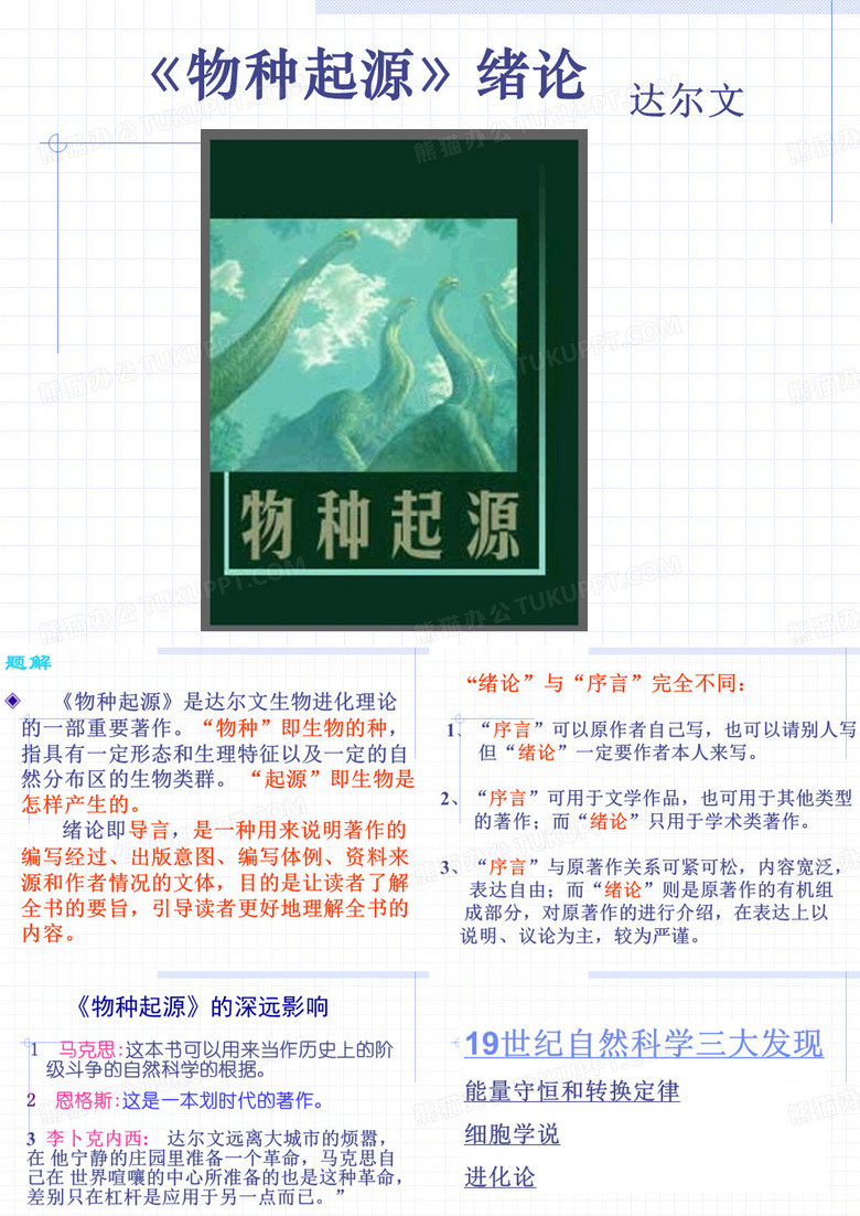 《物种起源》绪论