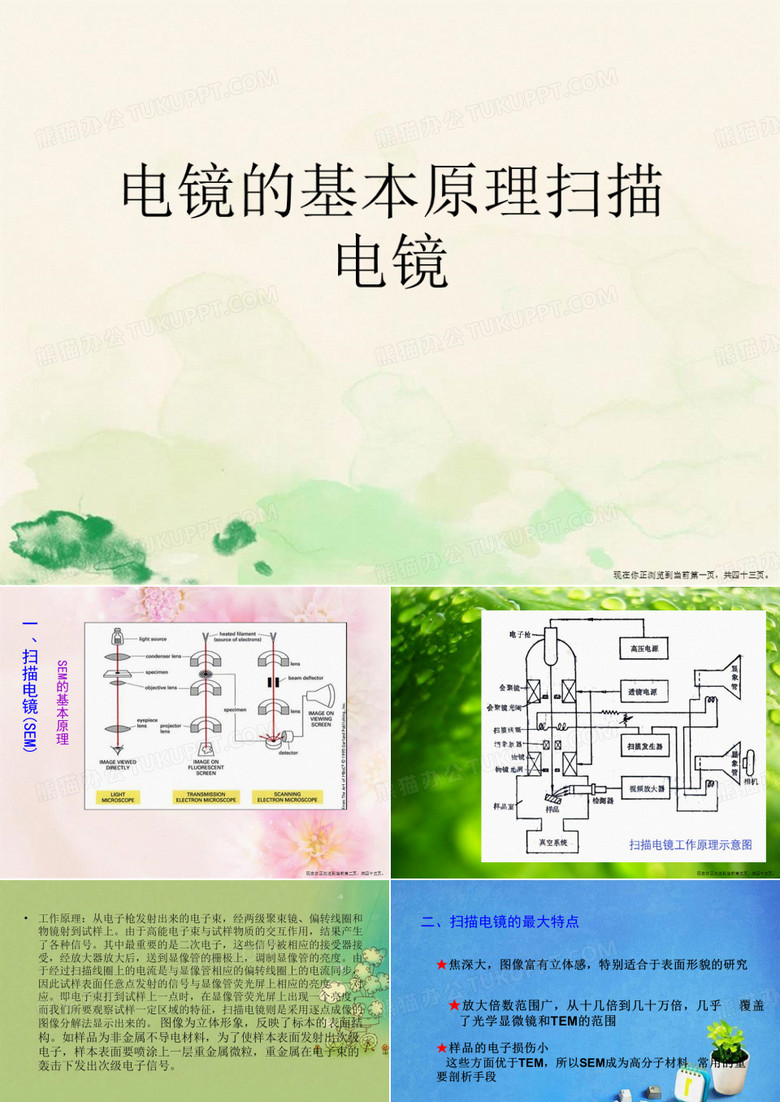 电镜的基本原理扫描电镜