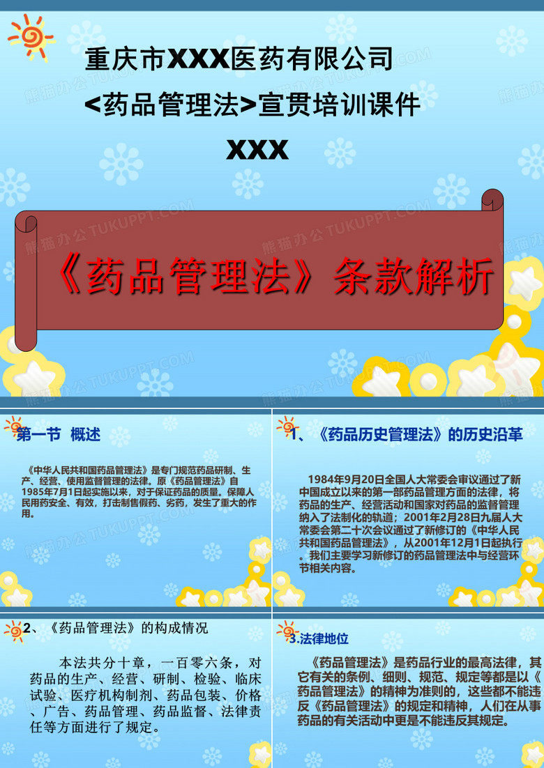 药品管理法培训课件