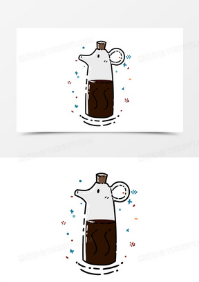 卡通mbe风格卡通调味瓶元素