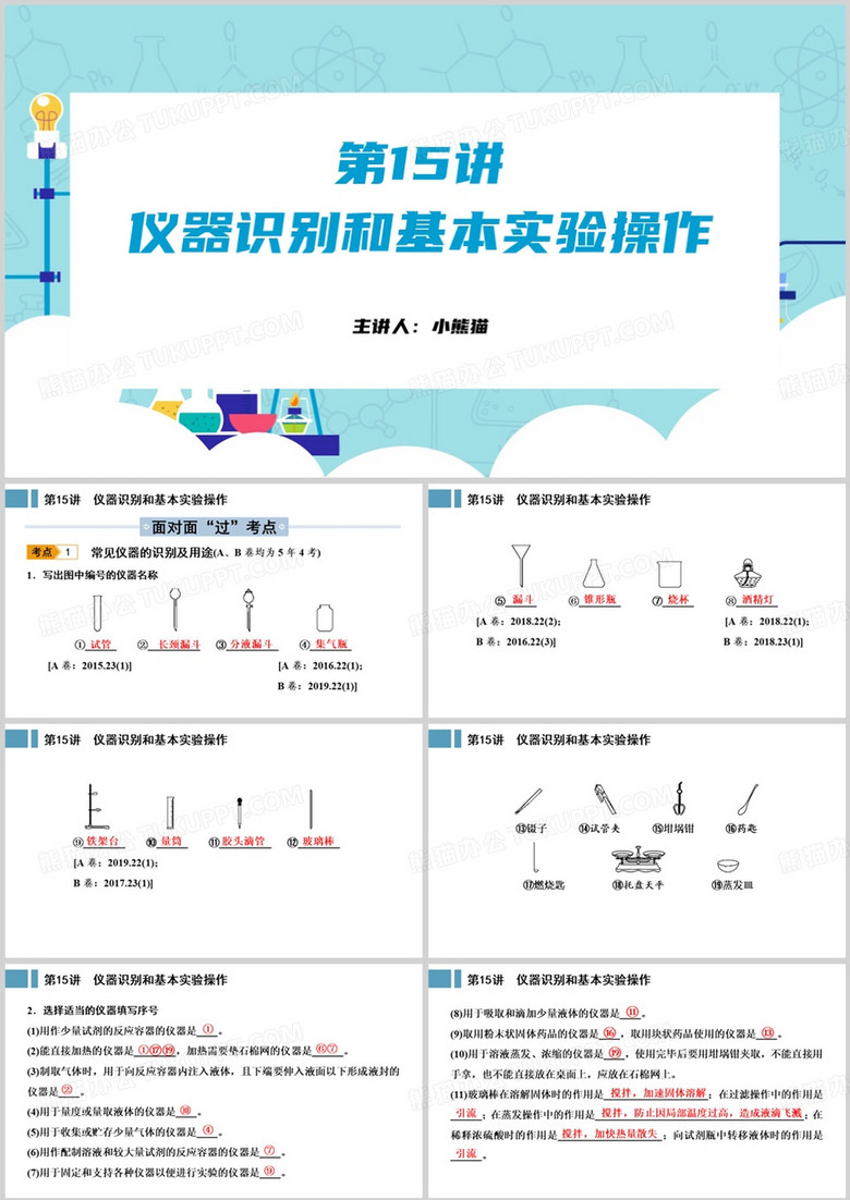 化学仪器认知及仪器试验基本操作PPT模板