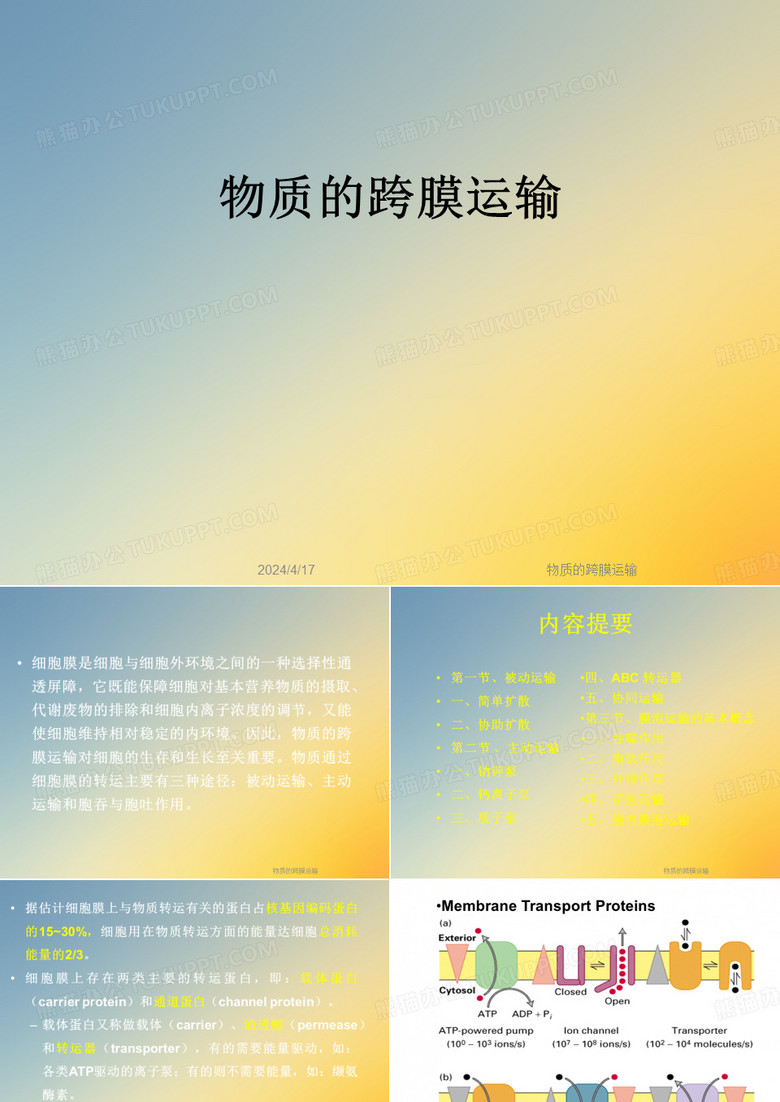 物质的跨膜运输