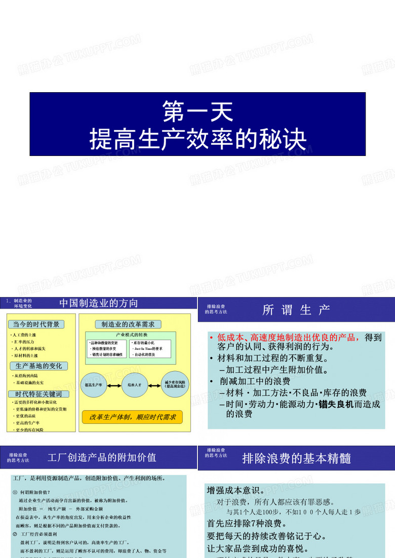 2,提高生产效率的秘诀