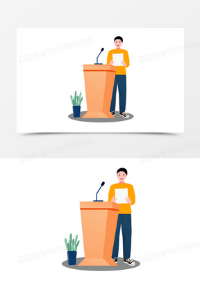 3266彩色人物剪影创意演讲比赛海报背景素材200矢量演讲人物1932矢量