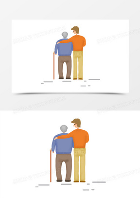 拄拐杖图片素材