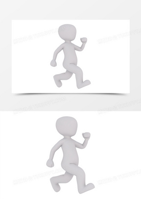 3d立体小人竞走运动