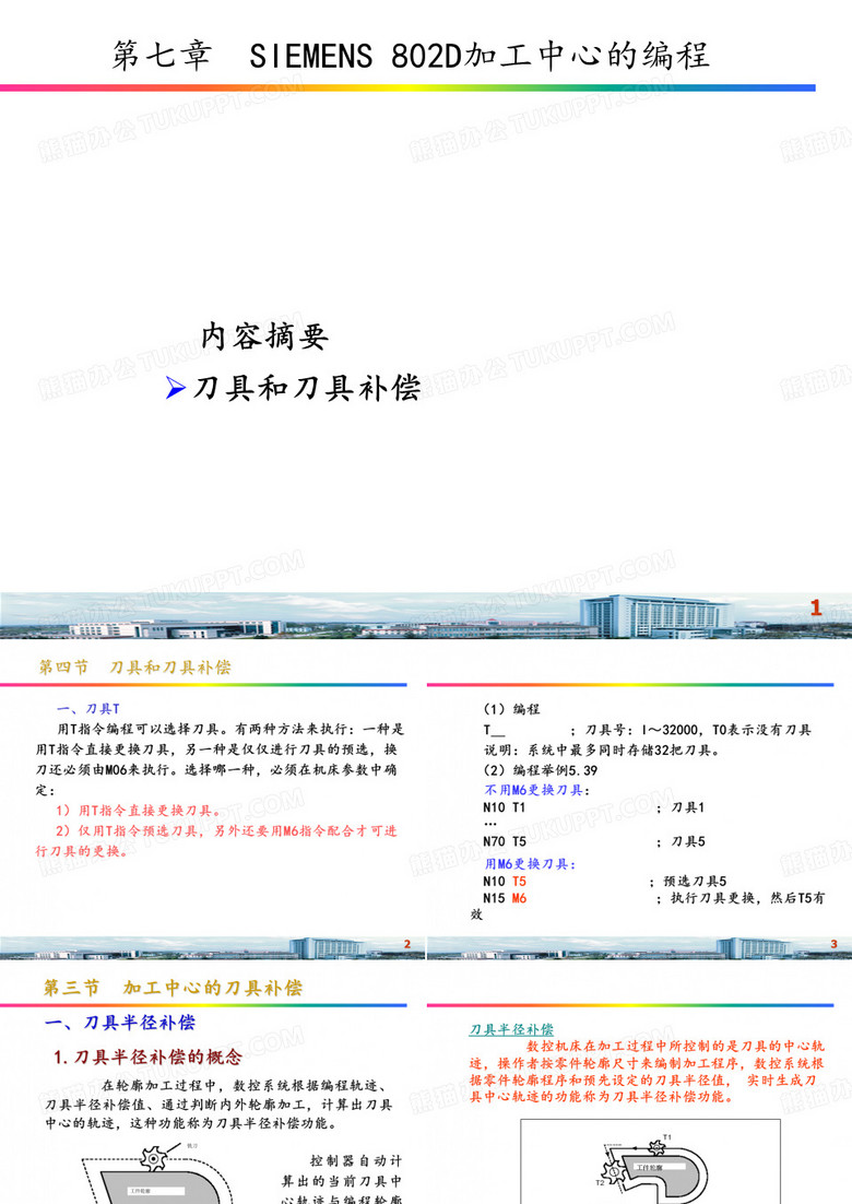 加工中心的刀具和刀具补偿