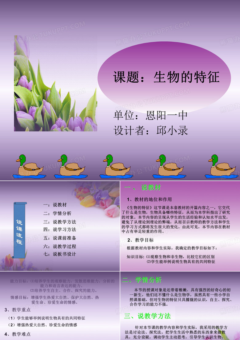 生物说课PPT