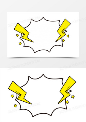 线条综艺感闪电爆炸边框