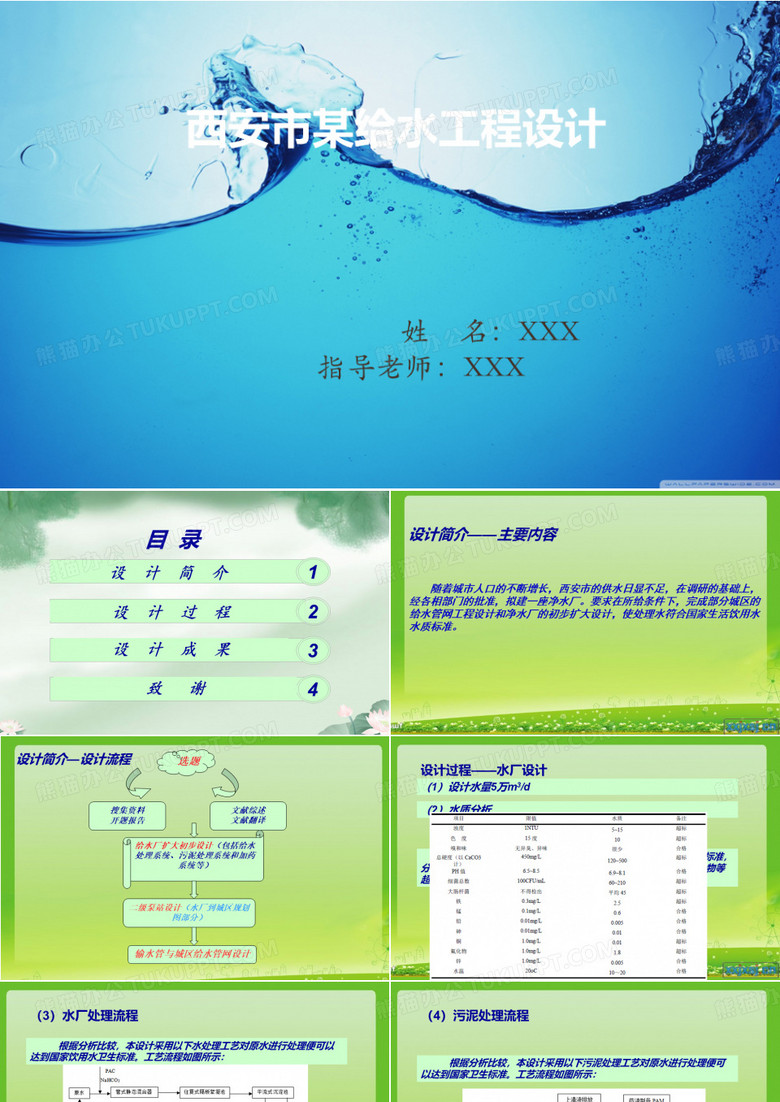 西安给水毕业设计答辩