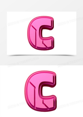 c4d立体英文字母c