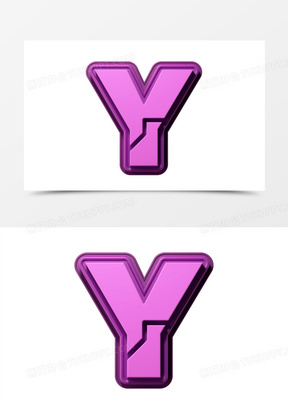 c4d立体英文字母y