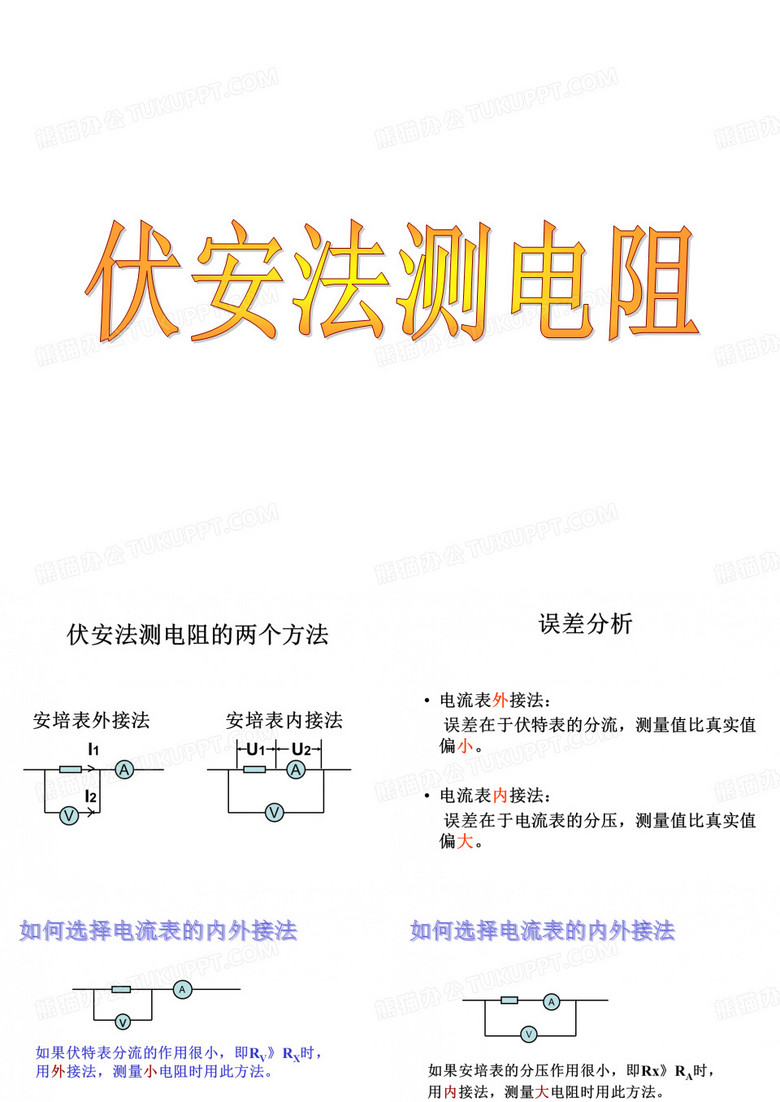 伏安法测电阻