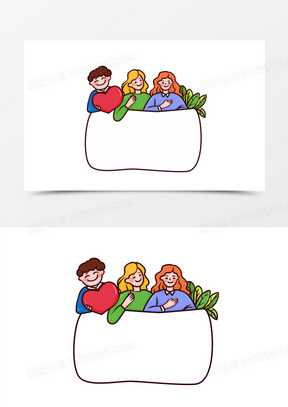 爱心人物图片素材