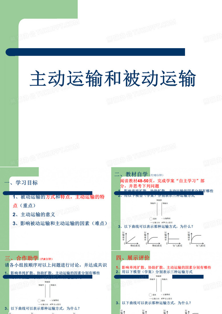 被动运输和主动运输(复习) - 公开课