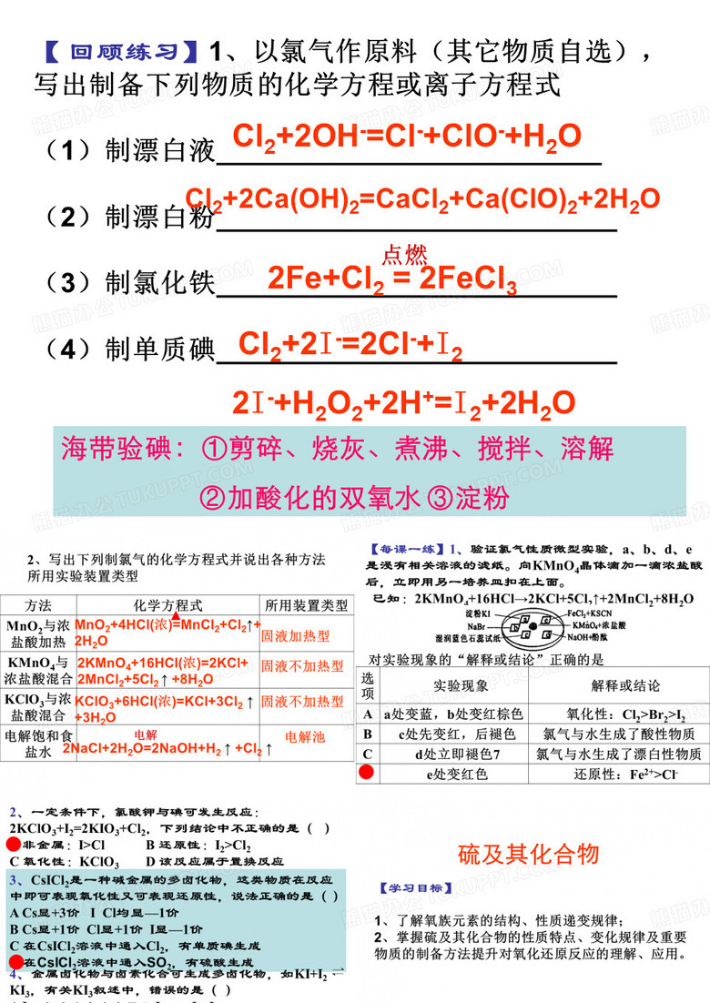 硫及其化合物