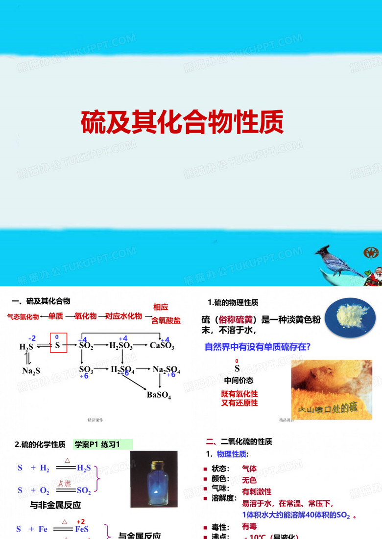 硫及其化合物性质