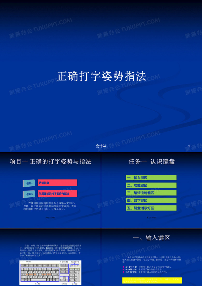 正确打字姿势指法PPT学习教案