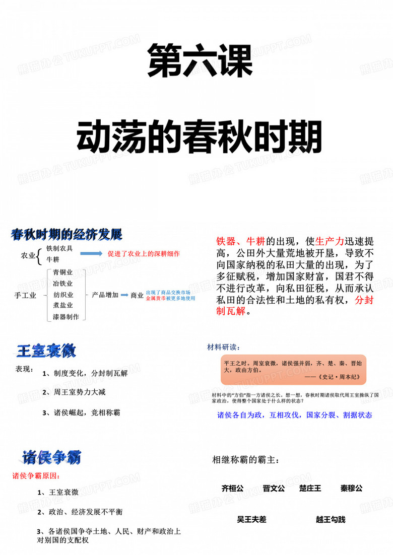 动荡的春秋时期
