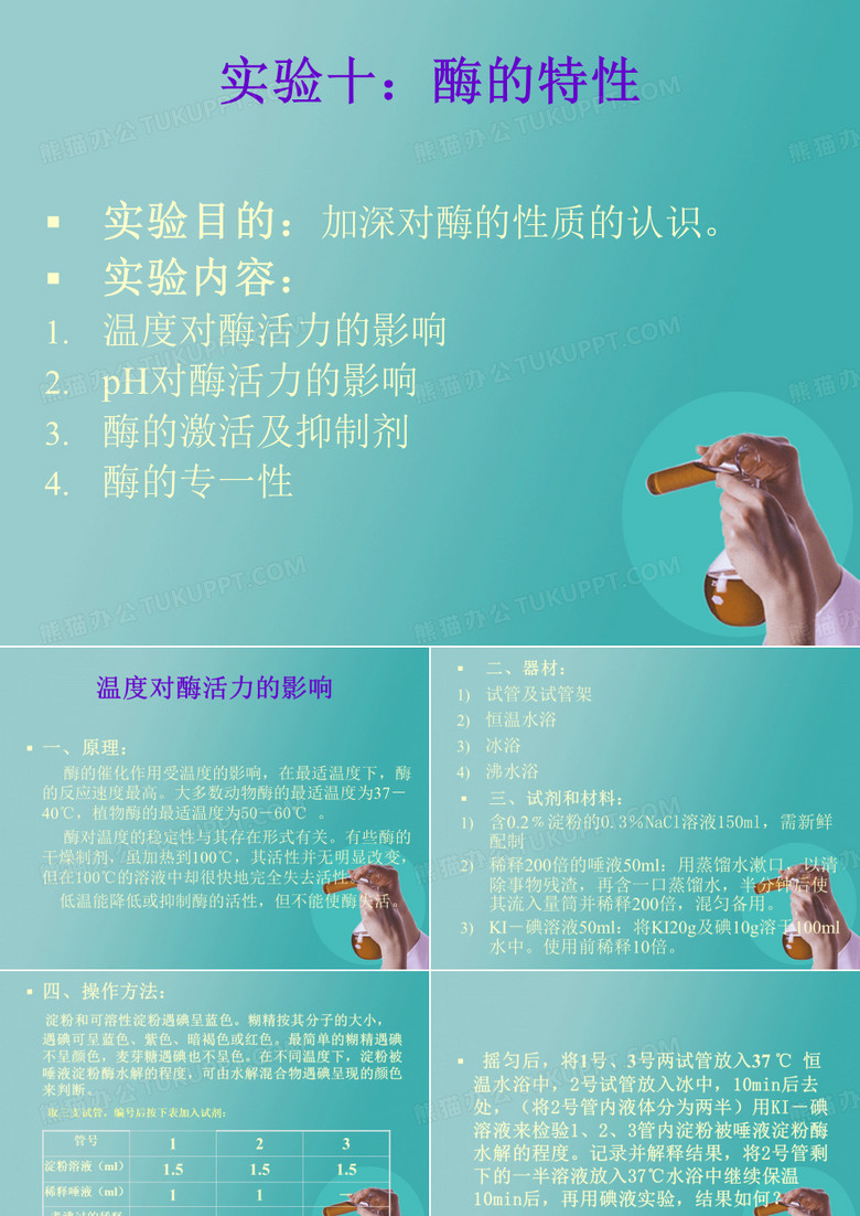 酶的特性实验