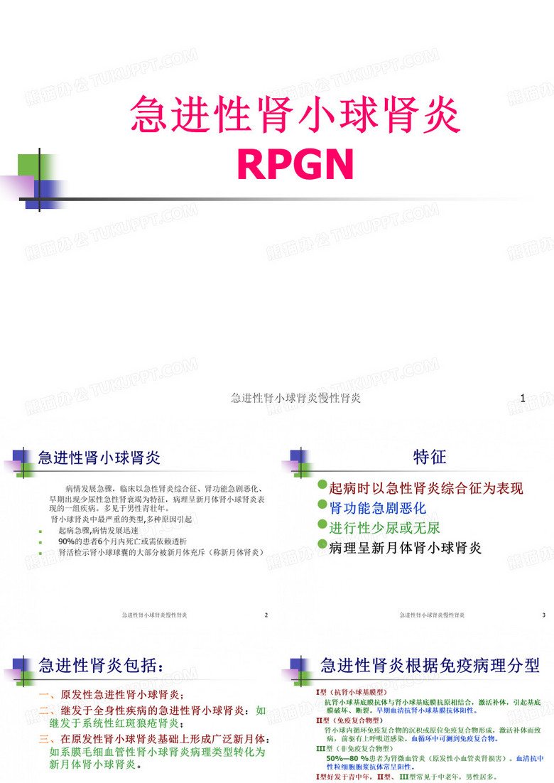 急进性肾小球肾炎慢性肾炎课件