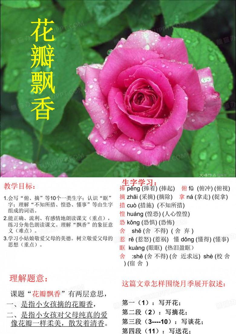 花瓣飘香ppt课件