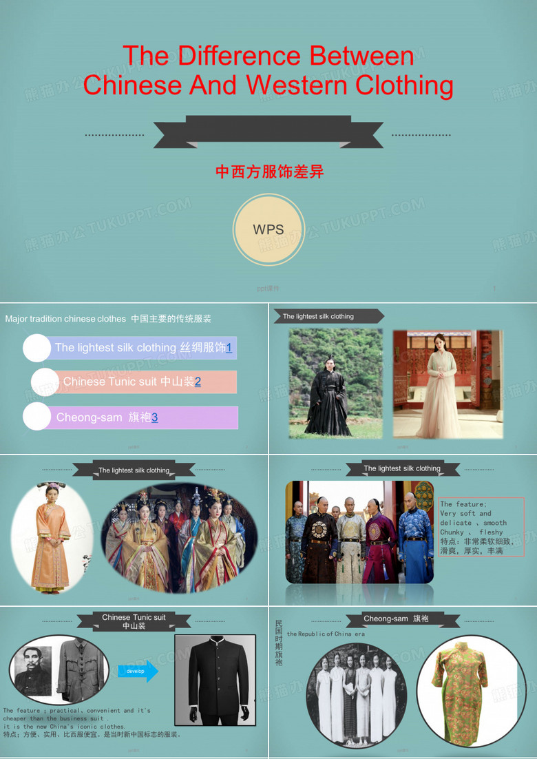 中西方服饰差异  ppt课件