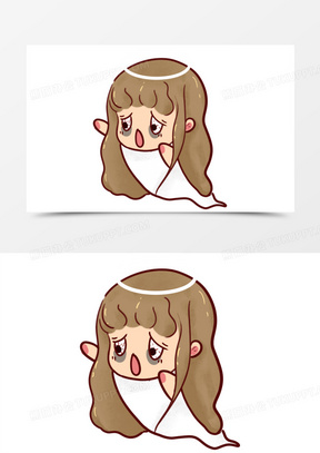 卡通崩溃憔悴元素表情包