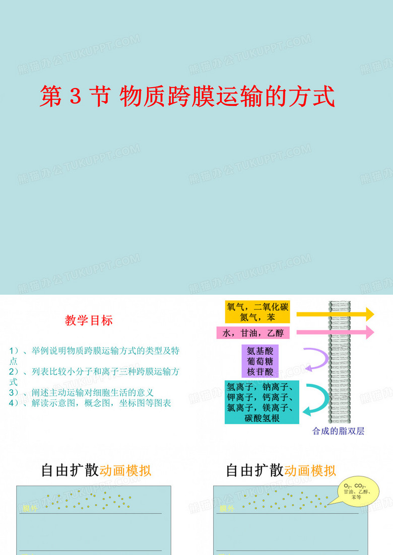 物质跨膜运输的方式