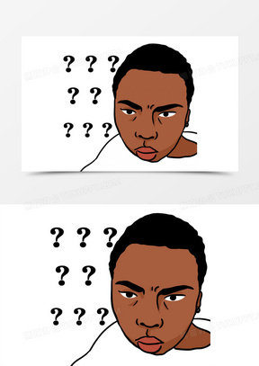 黑人满脸疑惑表情