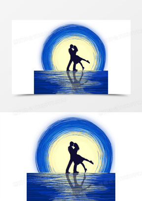 恋人接吻剪影311情侣依偎剪影元素601一对情侣剪影元素100情侣争吵