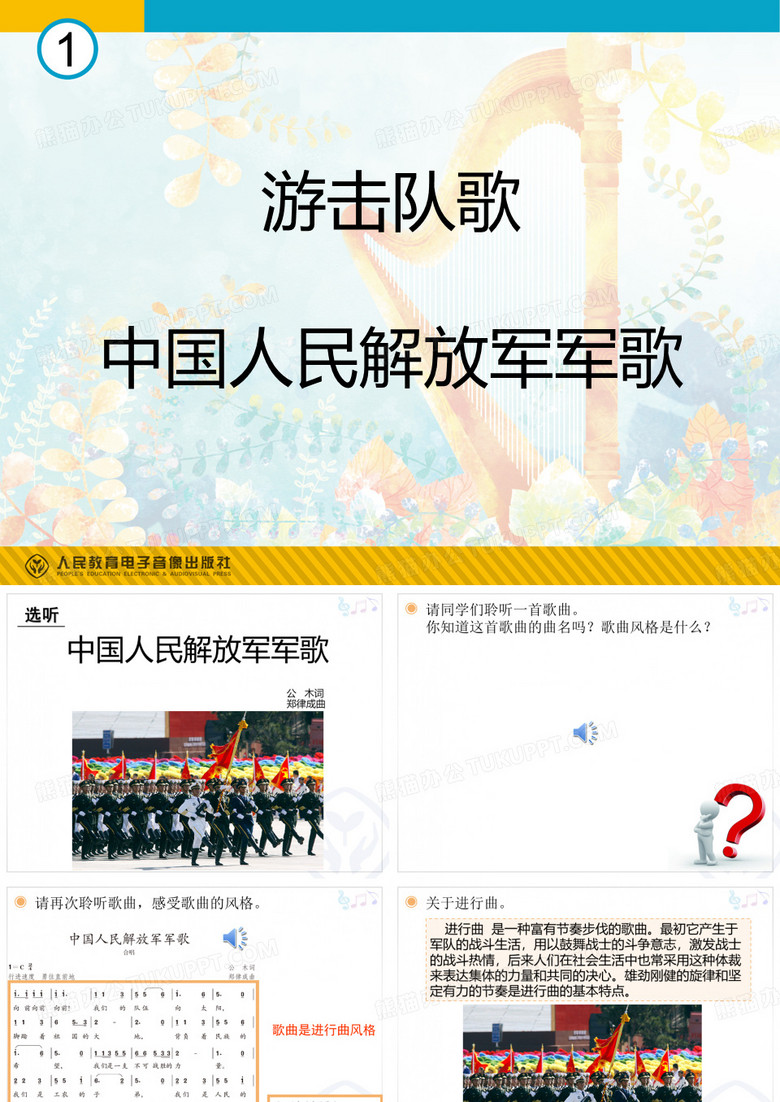 游击队歌(简谱)