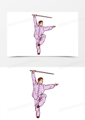 武术练剑免抠元素