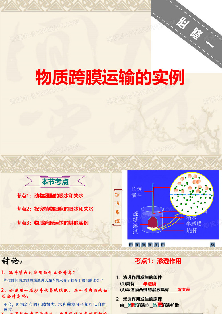 物质跨膜运输的实例