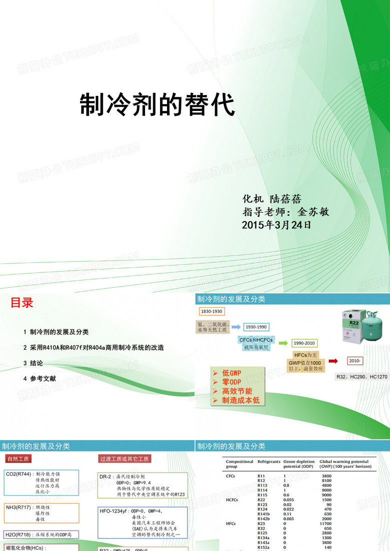制冷剂的替代