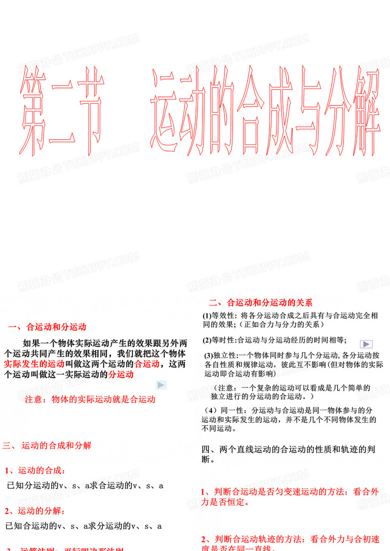 运动的合成与分解