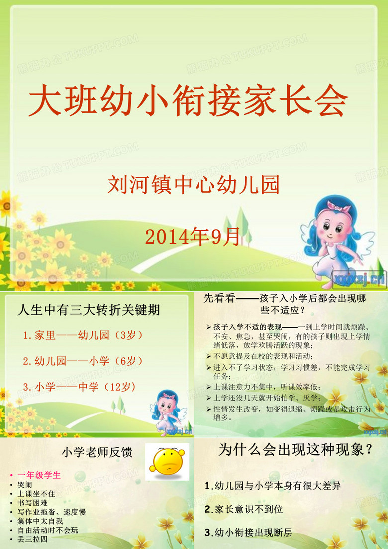 大班幼小衔接家长会ppt课件