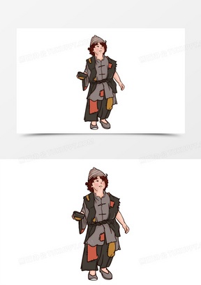 古代小乞丐免抠元素