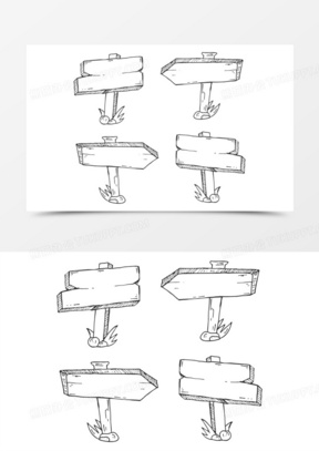 路名牌简笔画图片