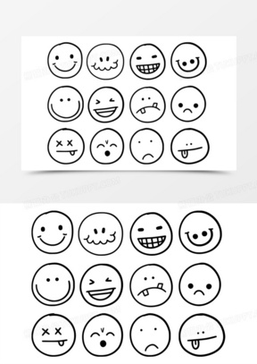 线条表情免抠元素