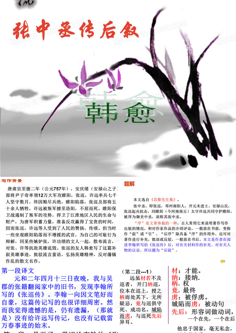 张中丞传后叙