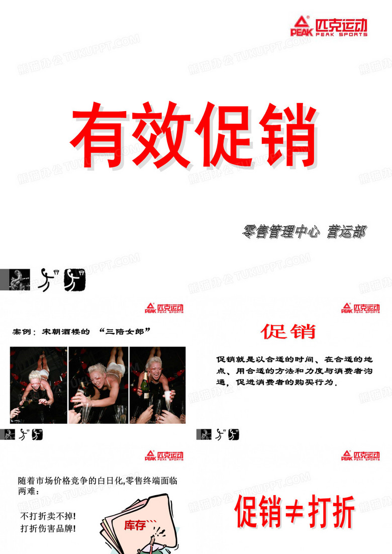 匹克运动零售管理中心-有效促销(PPT 39页)
