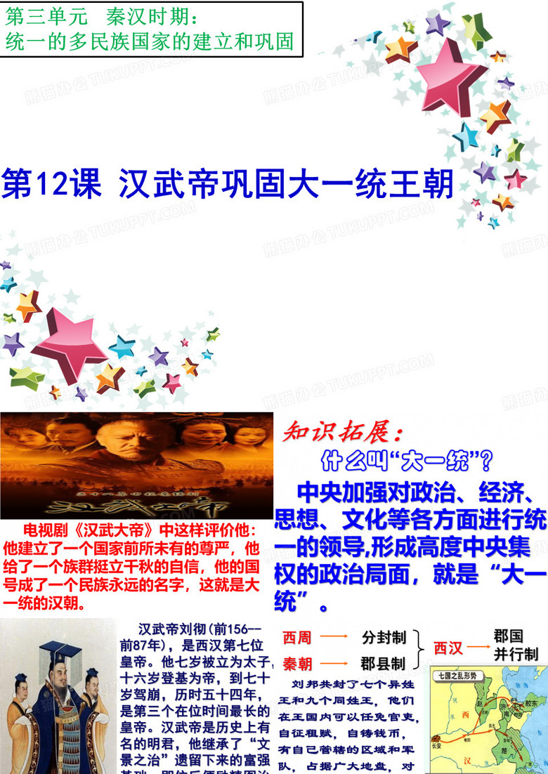 汉武帝巩固大一统王朝课件