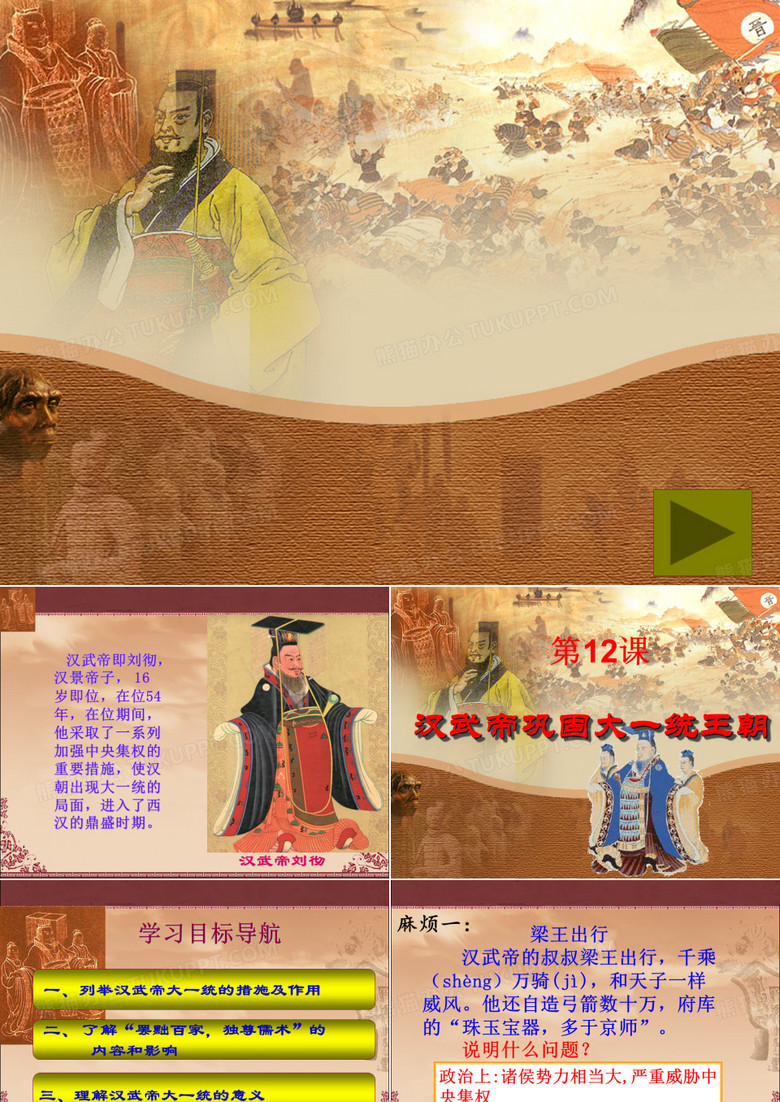 汉武帝巩固大一统王朝课件