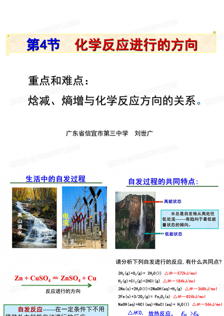 化学反应进行的方向