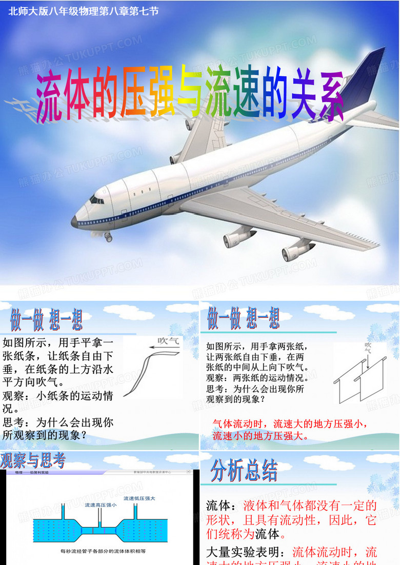 流体的压强与流速的关系