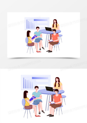 小组卡通素材_小组卡通图片_小组卡通素材图片下载_熊猫办公