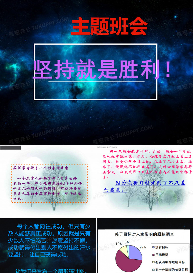 坚持不懈主题班会